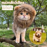 【Zdandan】หมวกสัตว์เลี้ยง วิกผมแมวน่ารัก รูปร่างสิงโต หมวกแมว หมวกสุนัข อุปกรณ์ปาร์ตี้แฟนซ