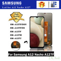 A12จอ LCD สำหรับ Samsung Galaxy แท้6.5นิ้ว Nacho SamsungA127หน้าจอ LCD สำหรับ A127F SM-A127F/DSN อะไหล่เปลี่ยนหน้าจอสัมผัส LCD