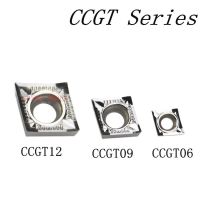 10pcs / set CCGT09T302 / CCGT09T304 / CCGT09T308-AK H01 CNC ใบมีดตัดอลูมิเนียมคาร์ไบด์สําหรับ KORLOY แทรกไม้อัลลอย