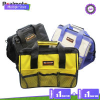 Realmote Nylon Canvas Waterproof Tool Bag NO Belt Organizer Portable Double Oxford Colth Storage Close Top Wide Mouth Toolkit