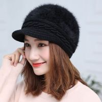 【YD】 Hat Womens Korean Hair New Tongue Thickened Warm Knitted