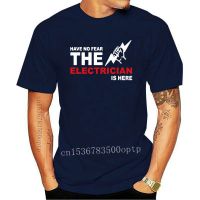 【Vansss】 ℗【Available】New Mens T-shirts Have No Fear The Electrician Is Here T-Shirt Funny Science Lineman Gift for Men Dad Fat