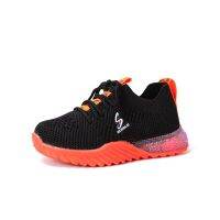 kids mesh shoes kids LED lace-up sneaker