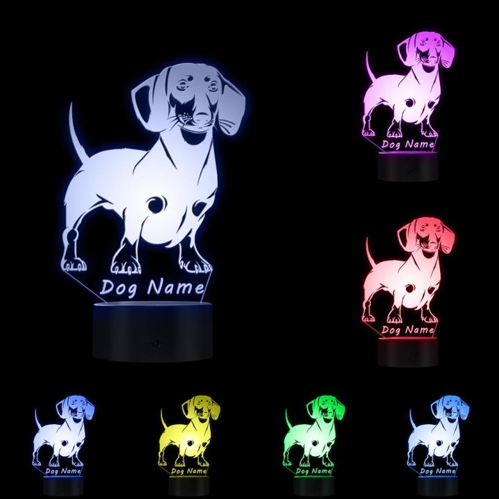 ดัชชุนสุนัขพันธุ์3d-o-ptical-i-llusion-โคมไฟแฮนด์เมดโคมไฟไส้กรอกสุนัขสัตว์เลี้ยงลูกสุนัข-led-ไฟกลางคืนที่มีการเปลี่ยนสีภาพโคมไฟ