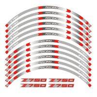 แถบล้อรถด้านนอกสติ๊กเกอร์สะท้อนแสงรูปลอกสำหรับ Z750 Z750ของ KAWASAKI อุปกรณ์เสริมสำหรับรถแข่ง12แถบ
