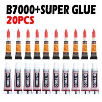 QITIAN 20Pcs B7000 502 Liquid Super Glue Mobile Phone Touch Screen DIY Repair Point Diamond Jewelry Metal Instant Strong Bond Leather