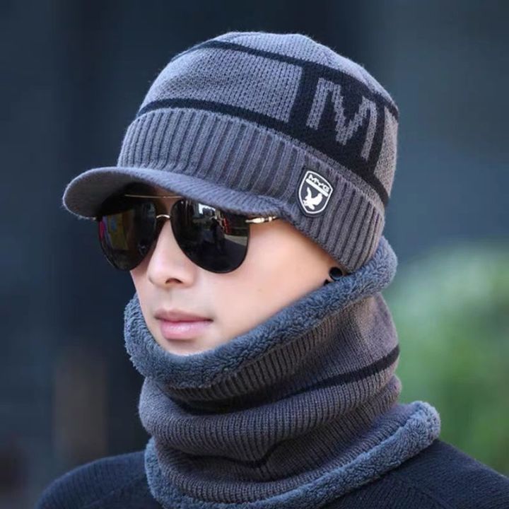 winter-beanie-hats-scarf-set-warm-knit-hat-skull-cap-neck-warmer-with-thick-fleece-lined-winter-hat-and-scarf-for-men-women