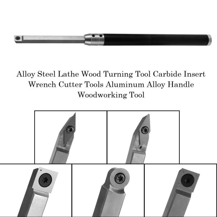 alloy-steel-lathe-wood-turning-tool-carbide-insert-wrench-cutter-tools-aluminum-alloy-handle-woodworking-tool