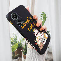 เคสโทรศัพท์สำหรับ OPPO A78 4G เคสโทรศัพท์ลายสัตว์การ์ตูนแมวน่ารักดีไซน์ด้านข้างสำหรับเด็กผู้หญิงเคสปลอกซิลิโคนแบบน้ำขอบสี่เหลี่ยมคลุมทั้งหมดเคสป้องกันทนแรงกระแทกกล้อง