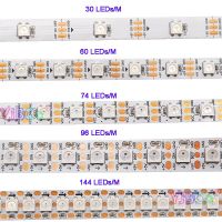 เทปแถบไฟ LED ไฟ WS2812B WS2811อัจฉริยะ IC พิกเซลโคมไฟนีออน Ws2812b IP30/IP65/IP67 30/60/74/96/144 Leds/M แถบไฟ Led