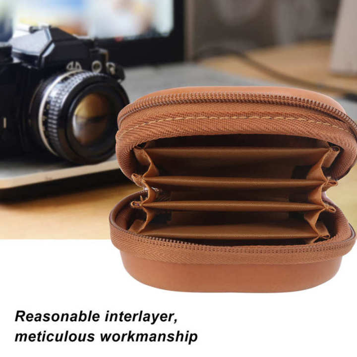กล่องถุงคลุมกระเป๋าเคสใส่ของกรองเลนส์วงกลมสำหรับ82แผ่นกรอง-mm-และต่ำกว่า5ช่องกระเป๋ากล้องอุปกรณ์เสริมกล้องถ่ายรูป