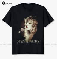 Stevie Nicks Singer Unisex Black T Shirt Music Tee Size S-5Xl Gift Cotton Mens Short Sleeve Shirts Custom Aldult Teen Unisex