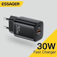 ♠✇ Essager 30W Charger Support Type C PD QC3.0 Fast Charging USB Port Portable Phone Charger For iPhone 14 13 12 Pro Max For phone