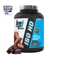 BPI Sports ISO HD Whey Protein Isolate 4.9 LBS - Chocolate Brownie - Keto Friendly-  เวย์โปรตีนไอโซเลต เวย์โปรตีนคุณภาพสูง  ฟื้นฟู-ซ่อมแซมกล้ามเนื้อ ISO HDอนุภาคของเวย์ที่ละเอียดทำให้ดูดซึมได้รวดเร็ว มีปริมาณคาร์โบไฮเดรตและน้ำตาลที่ต่ำ