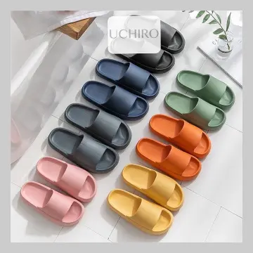 Women's Men's Yoga Mat Flip Flops Slim Slides Comfortable Beach Thong  Sandals for Shower Non-Slip Slippers, Couples Summer Bathroom Platform  Shoes