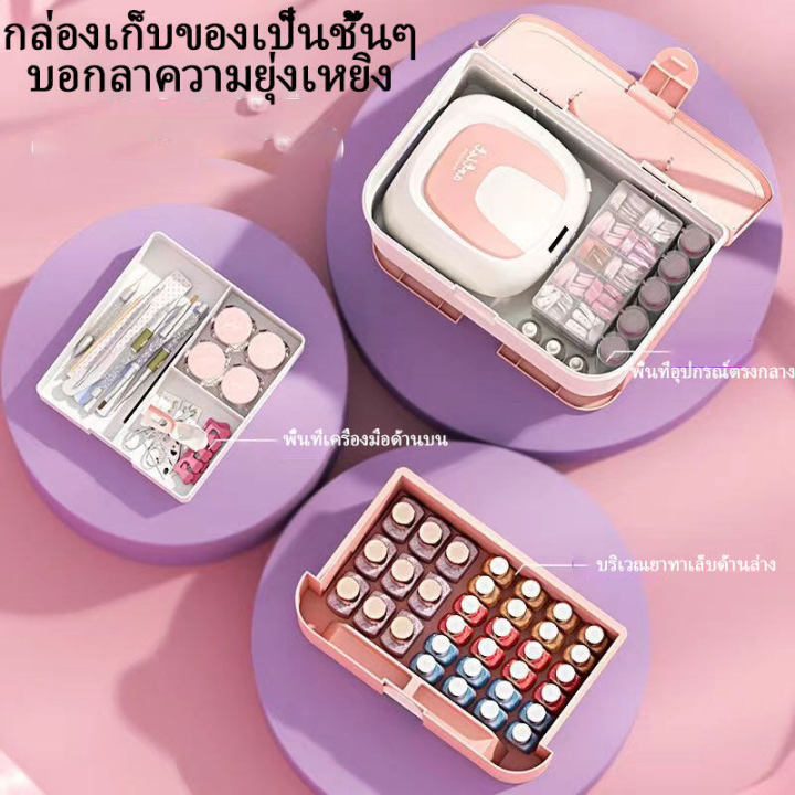 hot-sale-เครื่องทำเล็บเจลอุปกรณ์เสริมสำหรับเล็บ-กาวยาทาเล็บ-กระเป๋าเก็บยาทาเล็-กล่องเก็บของ-กล่อง-ตกแต่งในครัวเรือน-ก็บยาทาเล็บ