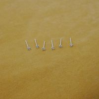 Mini 925 Sterling Silver Earring Cute Small 2mm Multi Pierced Stud Earring Invisible Flash Zircon Ear Bone Nail Girl Ear Jewelry