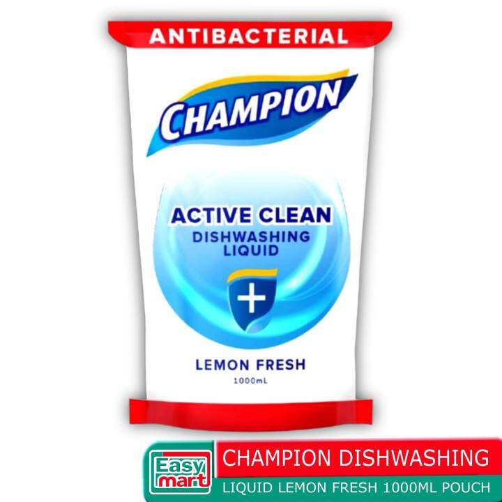 Easy.Mart Champion Dishwashing Liquid Lemon Fresh Pouch 1000ml Active