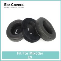 แผ่นรองหูสำหรับ Mixcder Mixcder หูฟัง E9เบาะรองหูฟังโปรตีน Velour แผ่นหนังแกะโฟมที่ครอบหูสีดำ