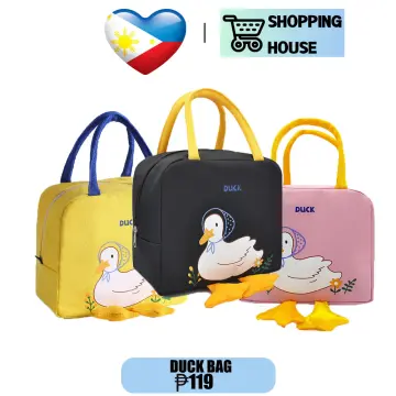 Cartoon Yellow Duck Lunch Box Portable Insulated Thermal Lunch Bag Kids  Waterproof Canvas Handbag Food Bags for Women