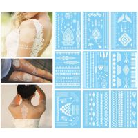 1Pcs White Lace Temporary Tattoos Transfer Stickers Waterproof Eco-friendly Disposable Tattoo Stickers Art Fake Tattoo for Women Stickers