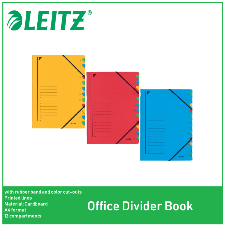 Leitz A4 Divider Book, Holds Up To 200 Sheets, Integrated