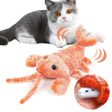 Electric Jumping Plush Shrimp USB Charging Cat or Dog Toy