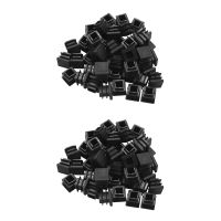 100 Pcs Plastic Blanking End Cap Square Tube Insert 16mmx16mm Black