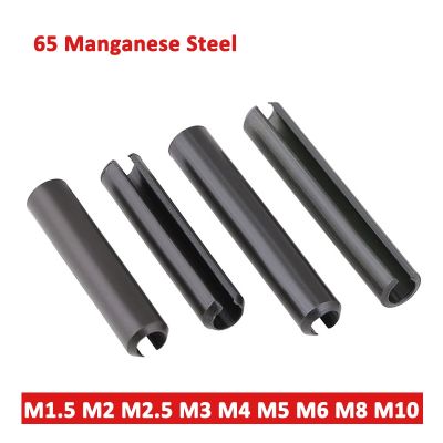 M1.5 To M10 Diameter 1.5Mm-10Mm GB879 Cotter Elastis Pemosisian Silinder Ketegangan Dowel Roll Spring Pin 65 Mn Baja Mangan