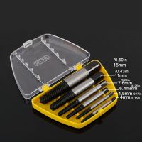 ‘；。、】= Damaged Broken Screw Remover Extractor Drill Bits 5/6Pcs Steel Durable Easy Out Remover Center Drill Damaged Bolts Remover Tool