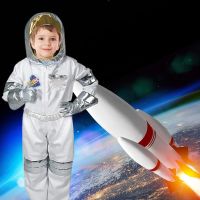 Christmas Game Astronaut Cosplay Costume Role-Playing Halloween Carnival Full Dressing Ball Kids Rocket Space Suit Birthday Gift