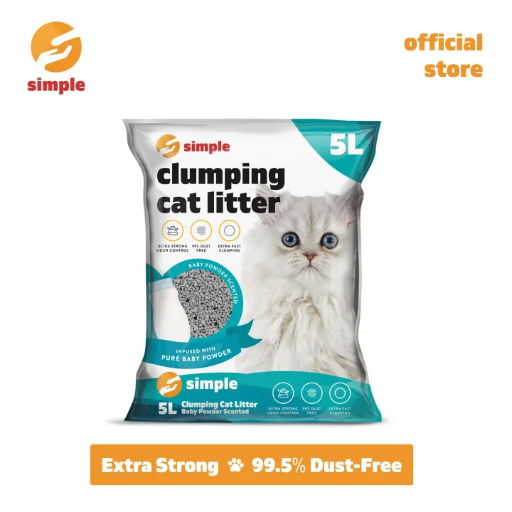 SIMPLE Clumping Cat Litter Baby Powder 5L Lazada PH