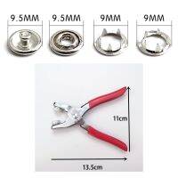 Metal Snaps Buttons with Fastener Pliers Press Tool Kit Press Studs Solid Prong for DIY Crafts Clothing Sewing Leather Haberdashery