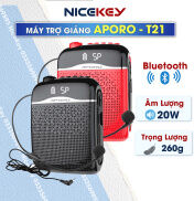 Máy Trợ Giảng APORO T21, Mic Có Dây, Không Dây UHF, 2.4G, Bluetooth