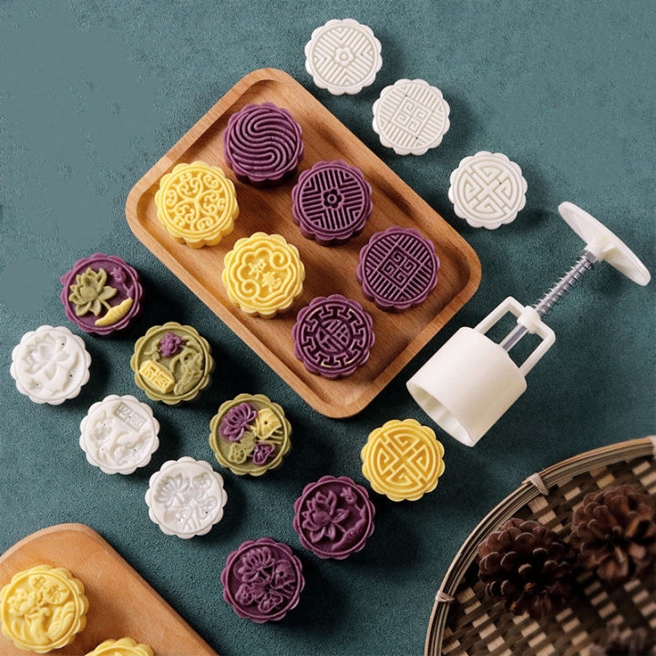 Mooncake Molds Set Mid-Autumn Festival Hand-Pressure Moon Cake maker