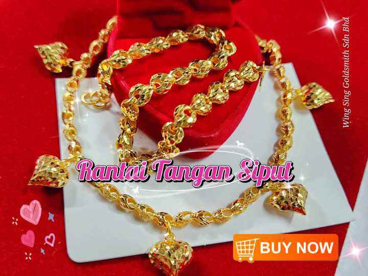 Wing Sing Rantai Tangan Gelang Siput Fesyen Tulen Original Emas 916 / ...