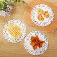 36Pcs/set Round Oil absorbing Paper Lace Doilies Cupcake Disposable Tableware Wedding Party Decoration