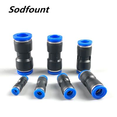 PU  Pipe Connector Pneumatic Fitting Plastic 4mm 6mm 8mm Staght Push In Quick Slip Lock Fittings Pipe Fittings Accessories