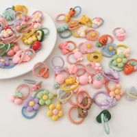 Elastic Hair Rope Ponytail Holder Baby Animals Hair Bands Rosette Rubber Cartoon Hair Bands Cute Girls Gift