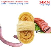 24mmx15M Collagen Sausage Casing Ham Casings for Sausage Shell Sausage Maker Hot Dog Meat Filler Grinder Kitchen Cooking Tools