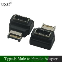 Type E Header Adapter Male To Female 90 Degree Converter extended Adapter Chassis Front TYPE C Plug In Port Computer Motherboard