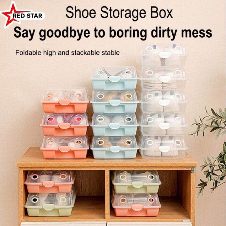 Red Star Stackable Shoes Box Shoe Rack Shoe Storage Lazada PH