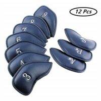 Golf Iron Head Covers PU Leather12 Pcs Velco Club Headcovers Protect Set Golfer