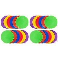 24Pcs Colored Spot Marker Non-Slip Agility Markers Flat Cones Dots สำหรับฟุตบอลบาสเกตบอลการฝึกอบรม Dance Practice