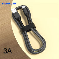 3A USB Mikro Jenis C Kabel untuk Samsung Xiaomi 10W Cepat Mengecas Wayar Data Penghantaran Pengecas USB C ข้อมูล Kabel TypeC Kabel