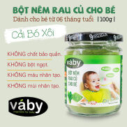 Bột nêm rau Cải Bó Xôi & Phô Mai dành cho bé ăn dặm VABY Hủ 100g