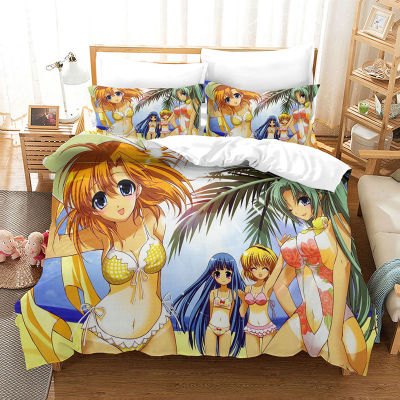 Anime Swimsuit Girl Print Duvet Cover Soft Woman Wearing Swimsuit Quilt Cover Microfiber 23pcs Bedding Set with Pillowcases