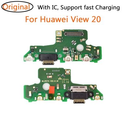 แท่นชาร์จ USB ดั้งเดิม 100% สาย Flex สําหรับ Huawei Honor View 20 V20 Charger Connector Board