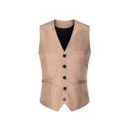 TENGL Fall Light Suit Vest Men Suit Waistcoat Men s Business Suit Vest