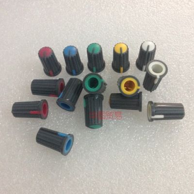 5pcs=1set for Yamaha Mixer potentiometer knob cap / 90 degree D hole knobs caps cover red yellow blue green white 18.5x11.5mm Guitar Bass Accessories